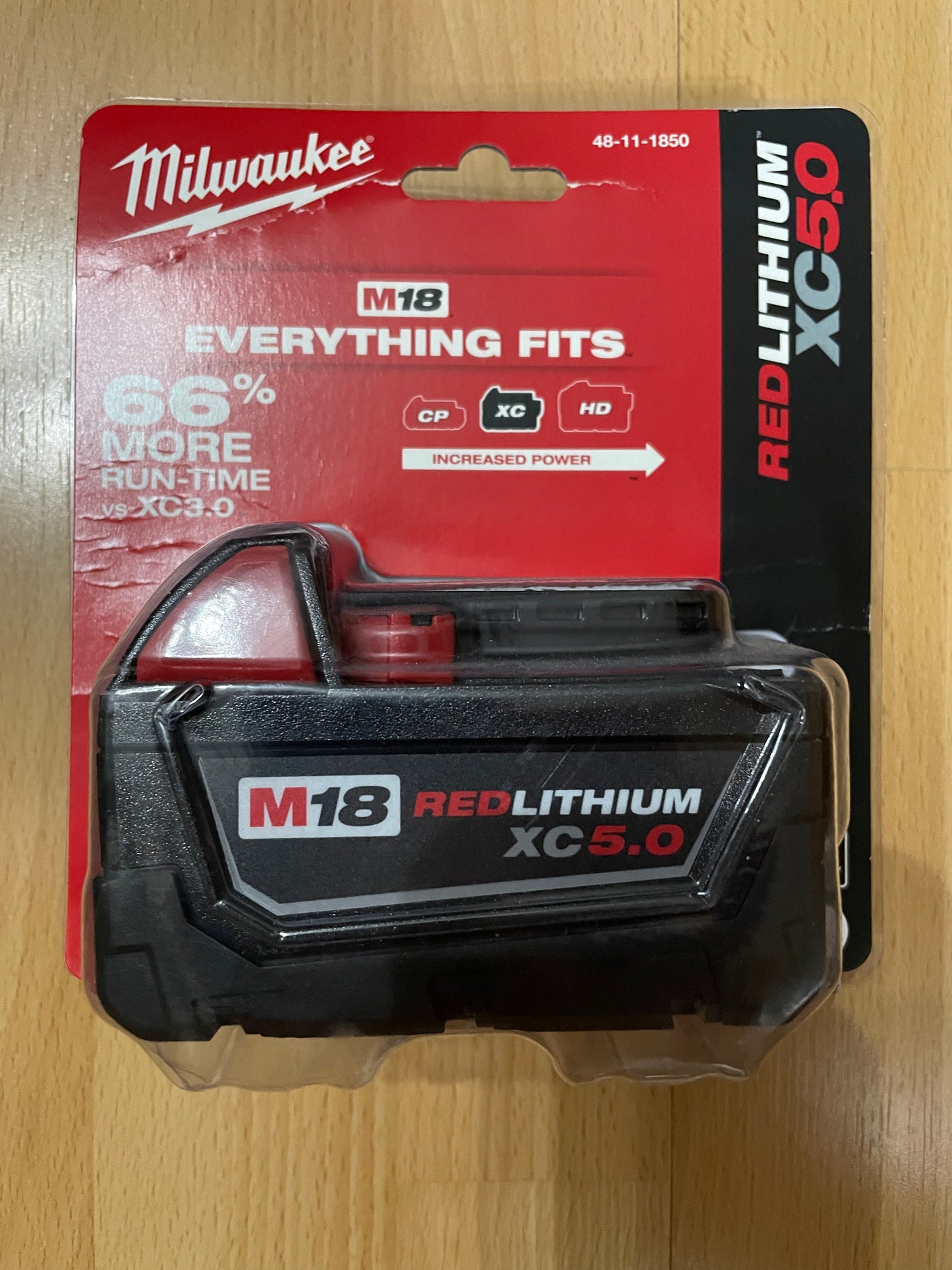 Milwaukee M18 xc5.0 battery