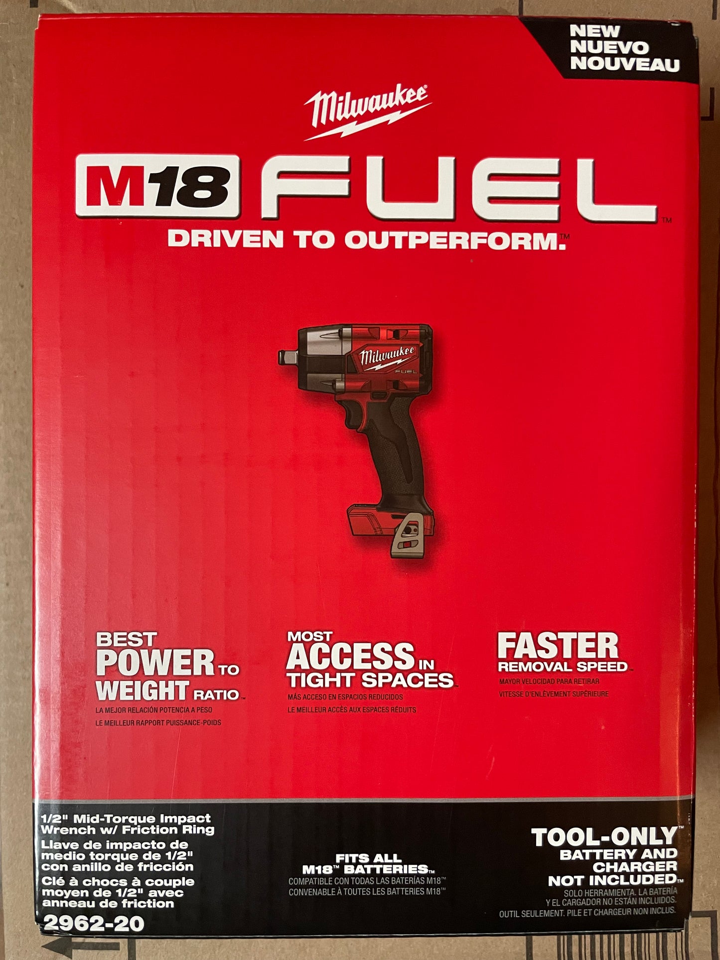 M18 1/2” Mid-Torque Impact Wrench 2962-20